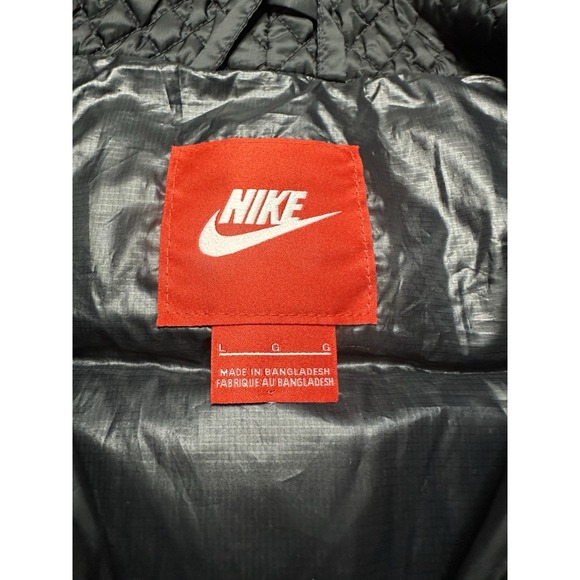 Nike Cascade Black Down Goose Puffer Vest 541414-010 Women's Size Large 700 Fill - Picture 3 of 10